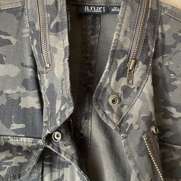 A.N.A. New Approach Camo Women's Jacket - Petite M - Full Zip & Snap -Military - Picture 6 of 9